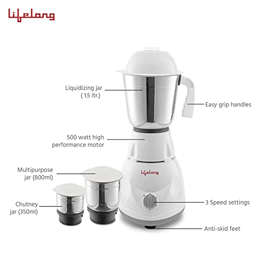  Lifelong Power Pro 500W best mixer grinder under 5000