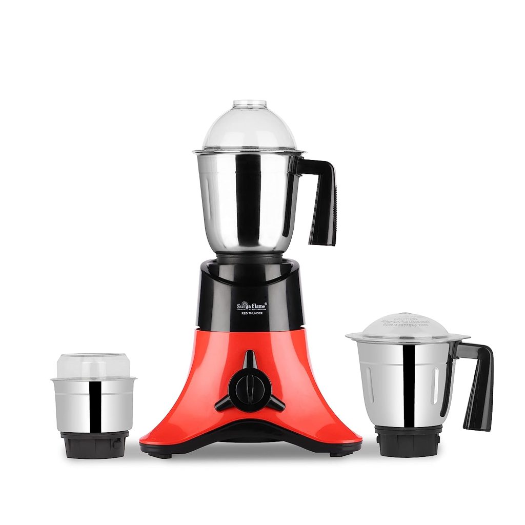 Suryaflame Red Thunder 750W Mixer Grinder